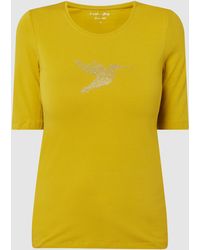 Christian Berg Women T-shirt Met Siersteentjes - Geel