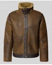 Strellson - Regular Fit Leren Jack Van Echte Lamswol, Model 'Shelter' - Lyst