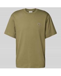 Lacoste - T-Shirt Mit Label-Patch - Lyst