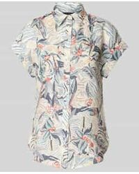 Ralph Lauren - Slim Fit Linnen Overhemdblouse Met 1/2-mouwen - Lyst