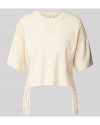 Object - Cropped T-Shirt mit Fransen Modell 'Sanya' - Lyst
