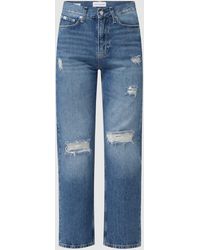 Calvin Klein - Straight Fit High Rise Jeans mit Stretch-Anteil - Lyst