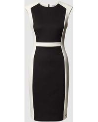 Calvin Klein - Knielanges Kleid mit Rundhalsausschnitt Modell 'NEOPRENE SCUBA - Lyst