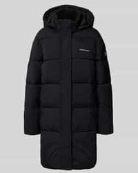 Guess - Gewatteerde Lange Jas Met Capuchon En Logo - Lyst