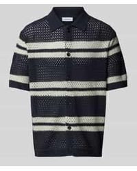 Les Deux - Regular Fit Vrijetijdsoverhemd Met Ajourpatroon - Lyst