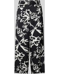 S.oliver - Wide Leg Stoffhose mit Allover-Print - Lyst