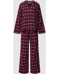 Esprit Pyjama Met All-over Motief - Rood
