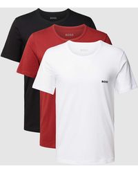 BOSS - T-shirt Met Labeldetail - Lyst