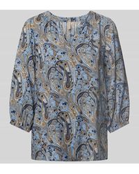 Soya Concept - Regular Fit Bluse Mit 3/4-Arm Modell 'Pianna' - Lyst