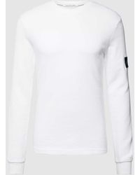 Calvin Klein - Longsleeve Aus Baumwolle Mit Strukturmuster Modell 'Waffle' - Lyst