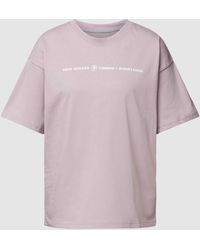 Knowledge Cotton - Oversized T-shirt Met Labelprint - Lyst