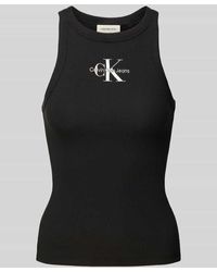 Calvin Klein - Tanktop Mit Label-Stitching Und Rundhalsausschnitt - Lyst