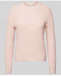 Apricot - Gebreide Pullover Met Ronde Hals - Lyst