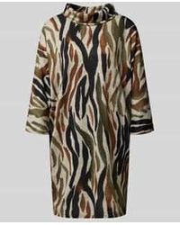 Apricot - Relaxed Fit Jurk Met Wijde Col - Lyst