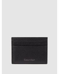 Calvin Klein Kartenetui aus Leder - Schwarz