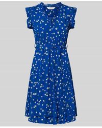Apricot - Knielanges Kleid aus Viskose mit Bindegürtel - Lyst
