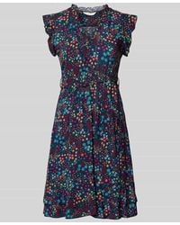 Apricot - Knielanges Kleid aus Viskose mit Bindegürtel - Lyst