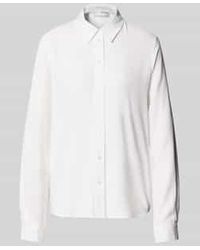 SELECTED - Regular Fit Blouse Van Een Mix Van Viscose En Linnen - Lyst
