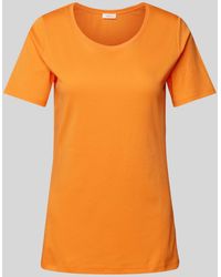 S.oliver - T-Shirt im unifarbenen Design - Lyst