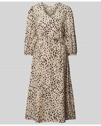 MSCH Copenhagen - Knielanges Kleid Mit Bindegürtel Modell 'Angelina' - Lyst