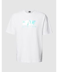 EA7 T-Shirt mit Label-Print - Weiß