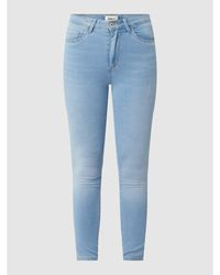 ONLY Skinny Fit High Waist Jeans mit Stretch-Anteil Modell 'Royal Life' - Blau