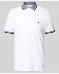 Tommy Hilfiger - Regular Fit Poloshirt Van Een Mix Van Katoen En Linnen - Lyst