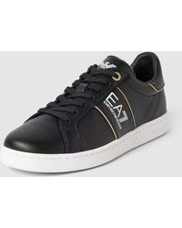 EA7 - Sneaker Mit Label-Details Modell 'Sneaker Action Leather' - Lyst