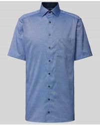 Olymp - Regular Fit Business-Hemd mit logo-Stitching Modell 'Global' - Lyst