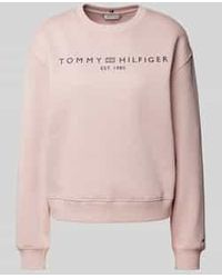 Tommy Hilfiger - Regular Fit Sweatshirt Met Logostitching - Lyst