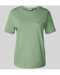 GANT - Regular Fit T-Shirt aus reiner Baumwolle mit Logo-Patch - Lyst