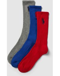 Polo Ralph Lauren - Socken mit Logo-Stitching im 3er-Pack Modell 'BIG PONY' - Lyst
