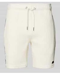 Ellesse - Korte Regular Fit Corduroy Broek Met Logobadge, Model 'Tomatro' - Lyst