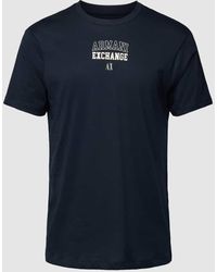 Armani Exchange - T-Shirt mit Rundhalsausschnitt und Logo-Print - Lyst