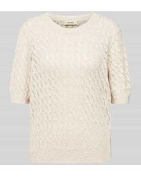 Mos Mosh - Regular Fit Strickpullover aus Baumwoll-Leinen-Mix mit Seide-Anteil Modell 'KARIN' - Lyst