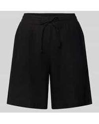 Freequent - Linnen Korte Broek Met Elastische Tailleband Model 'Lava' - Lyst