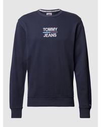 Tommy Hilfiger Sweatshirt aus Baumwolle mit Logo-Stickerei - Blau