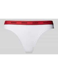HUGO - String Met Elastische Band Met Label - Lyst