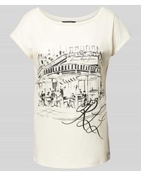 Lauren by Ralph Lauren - T-Shirt mit U-Boot-Ausschnitt Modell 'GRIETA' - Lyst