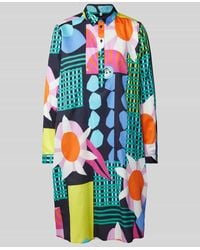 Milano Italy - Knielanges Kleid Mit Kurzer Knopfleiste - Lyst