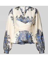 Neo Noir - Blusenshirt mit V-Ausschnitt Modell 'RISTA' - Lyst