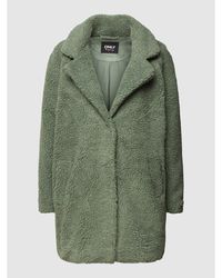 ONLY Mantel aus Teddyfell Modell 'AURELIA' - Grün