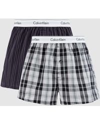 Calvin Klein - Slim Fit Boxershorts aus Baumwolle im 2er-Pack - Lyst