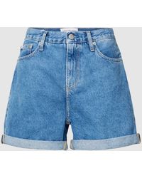Calvin Klein - Mom Fit Jeansshorts mit Eingrifftaschen - Lyst