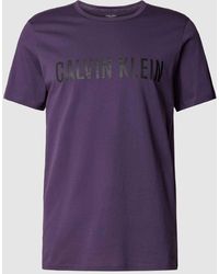Calvin Klein - T-Shirt mit Rundhalsausschnitt und Logo-Print - Lyst
