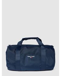 Tommy Hilfiger Duffle Bag mit Label-Print - Blau