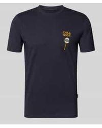 Blend - Regular Fit T-Shirt Met Statement-Stitching Model 'Kameron' - Lyst