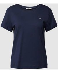 GANT - T-Shirt mit Label-Stitching Modell 'SHIELD' - Lyst
