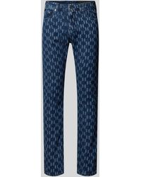 Karl Lagerfeld - Regular Fit Jeans mit Allover-Muster - Lyst