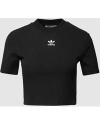 adidas Originals - Cropped T-Shirt mit Label-Stitching - Lyst